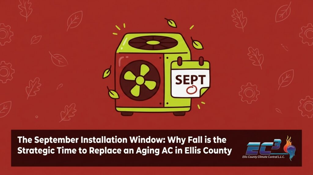 The September Installation Window: Why Fall is the Strategic Time to Replace an Aging AC in Ellis County — featured image